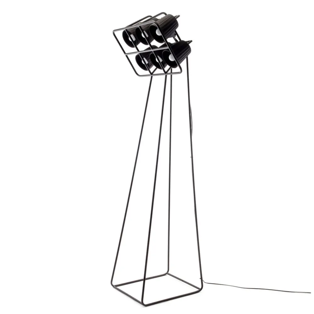 SELETTI Gulvlamper > Multilamp gulvlampe, 6 lyskilder, sort