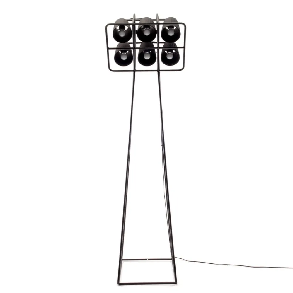SELETTI Gulvlamper > Multilamp gulvlampe, 6 lyskilder, sort