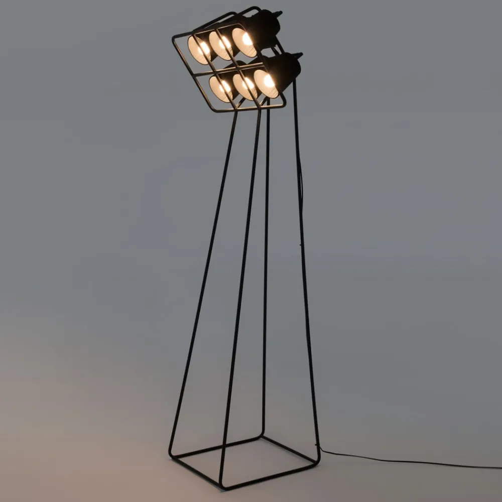 SELETTI Gulvlamper > Multilamp gulvlampe, 6 lyskilder, sort