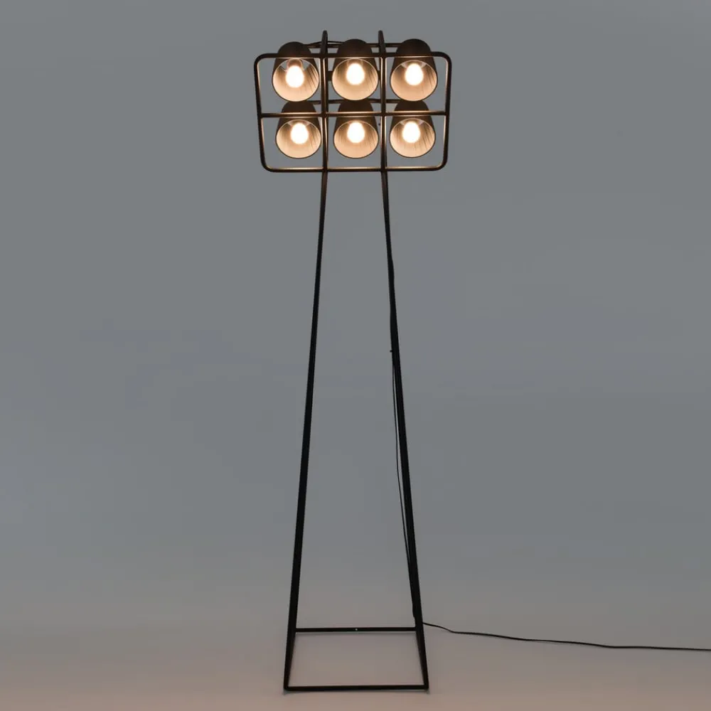 SELETTI Gulvlamper > Multilamp gulvlampe, 6 lyskilder, sort