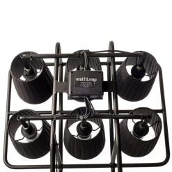 SELETTI Gulvlamper > Multilamp gulvlampe, 6 lyskilder, sort