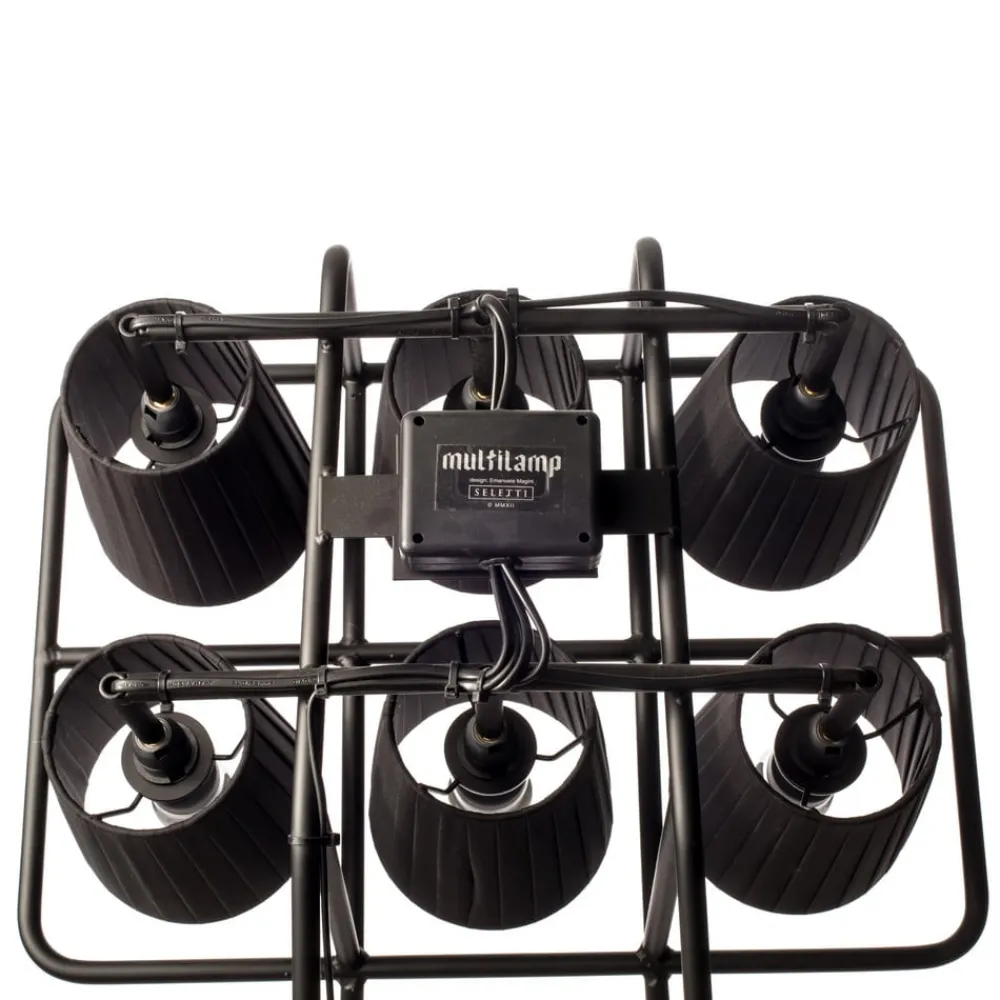 SELETTI Gulvlamper > Multilamp gulvlampe, 6 lyskilder, sort