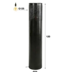 Zijlstra Gulvlamper|Gulvlamper > Narabi gulvlampe, højde 120 cm, sort-nikkel, metal