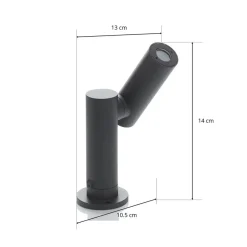 Lucande Sokkellamper > Narea LED-sokkellampe, justerbar, 14 cm