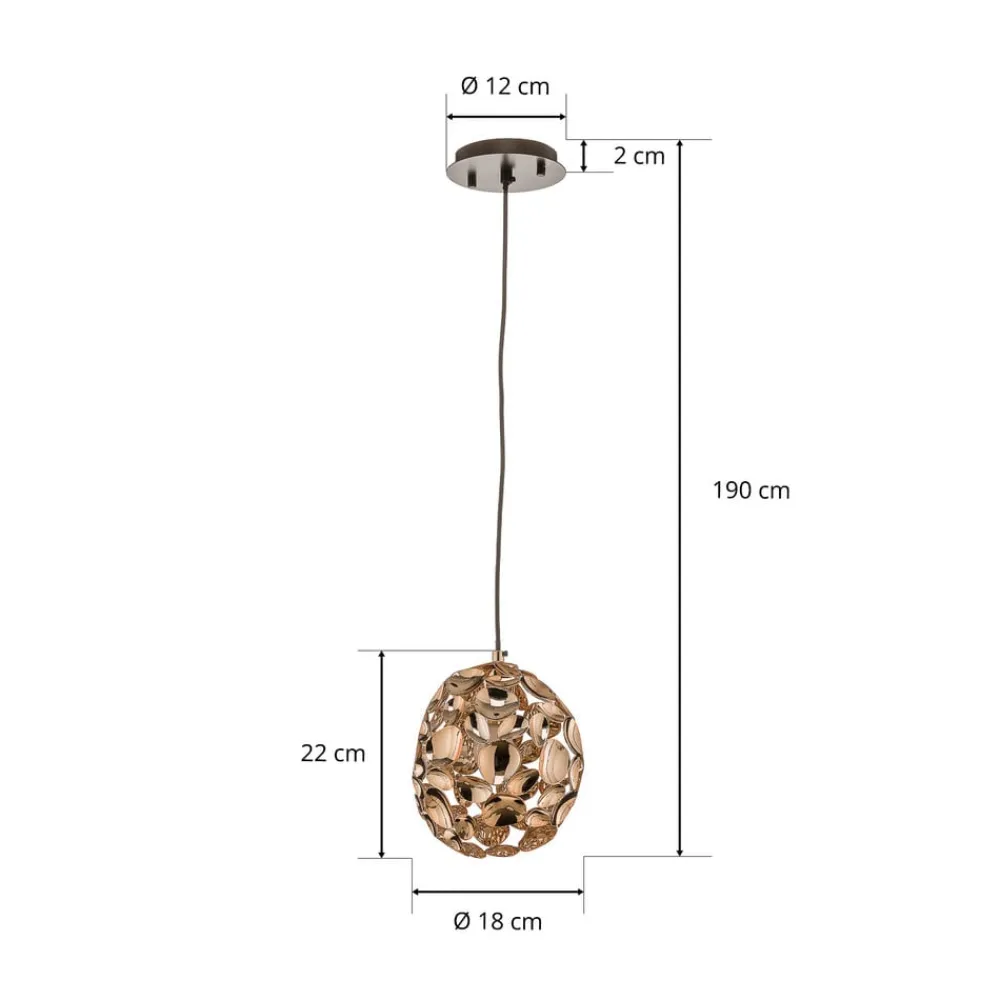 Schuller Valencia Pendellamper|Pendellamper > Narisa LED-pendel Ø 18 cm rosaguld/brun