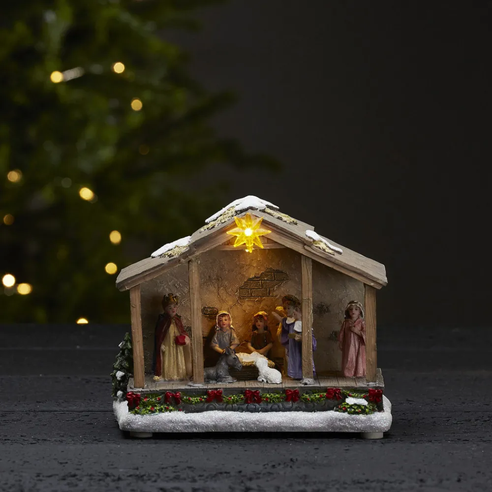 STAR TRADING Dekorationsbelysning > Nativity LED-dekorationslampe, batteridrift, 19 cm