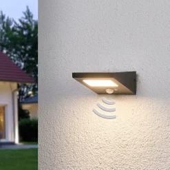 Lucande Væglampe Med Sensor|Solcellelamper > Nedadstrålende solcelle udendørs væglampe Felin