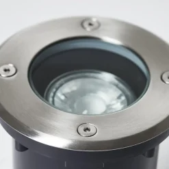 Nedgravet Udebelysning|Udendørs Spot ^ Brilliant Nedgravningslampe Itch, Ø 11 cm, stål, metal