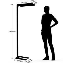 Gulvlamper ^ Arcchio Nelus Neo LED-gulvlampe til kontor dæmper, sensor