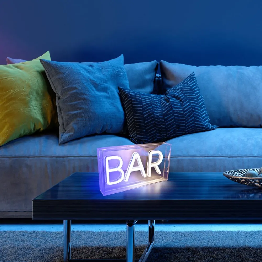 Dekorationsbelysning ^ JUST LIGHT. GmbH Neon Bar LED-bordlampe, USB