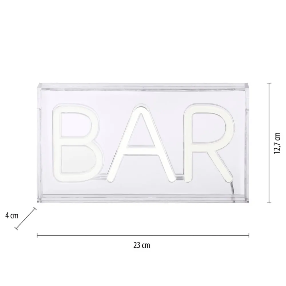 Dekorationsbelysning ^ JUST LIGHT. GmbH Neon Bar LED-bordlampe, USB