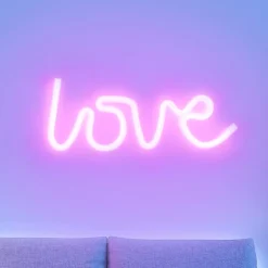 JUST LIGHT. GmbH Dekorationsbelysning > Neon Love LED-væglampe, USB