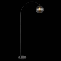 Gulvlamper|Gulvlamper ^ Globo Newcastle gulvlampe, højde 196 cm, sort mat/røggrå