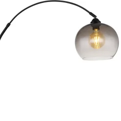 Gulvlamper|Gulvlamper ^ Globo Newcastle gulvlampe, højde 196 cm, sort mat/røggrå