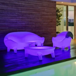 Møbel Og Interiør ^ Newgarden Aruba LED-lænestol, solcelle + genopladeligt batteri