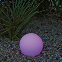 Terrassebelysning ^ Newgarden Buly solcellelampe, flydende, Ø 40 cm