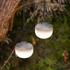 Dekorationsbelysning|Terrassebelysning ^ Newgarden Cherry Mini LED genopladelig lampe sæt med 3 hvide