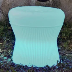 Newgarden Møbel Og Interiør > Corfu LED-solskammel, 37 cm, genopladeligt batteri,