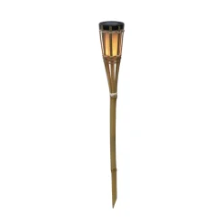 Dekorationsbelysning|Solcellelamper ^ Newgarden Hiama LED solcelle-havelampe lavet af bambus