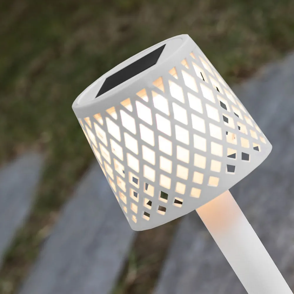 Newgarden Dekorationsbelysning|Solcellelamper > LED-solcellelampe Gretita, hvid, jordspyd, sæt med 4 stk