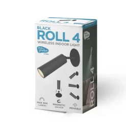 Newgarden Væglamper|Væglamper > LED-væglampe Roll 4, sort, drejelig
