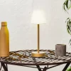 Newgarden Dekorationsbelysning|Terrassebelysning > Lola Slim LED-bordlampe batteri, messing