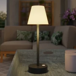 Newgarden Dekorationsbelysning|Terrassebelysning > Lola Slim LED-bordlampe batteri antracit