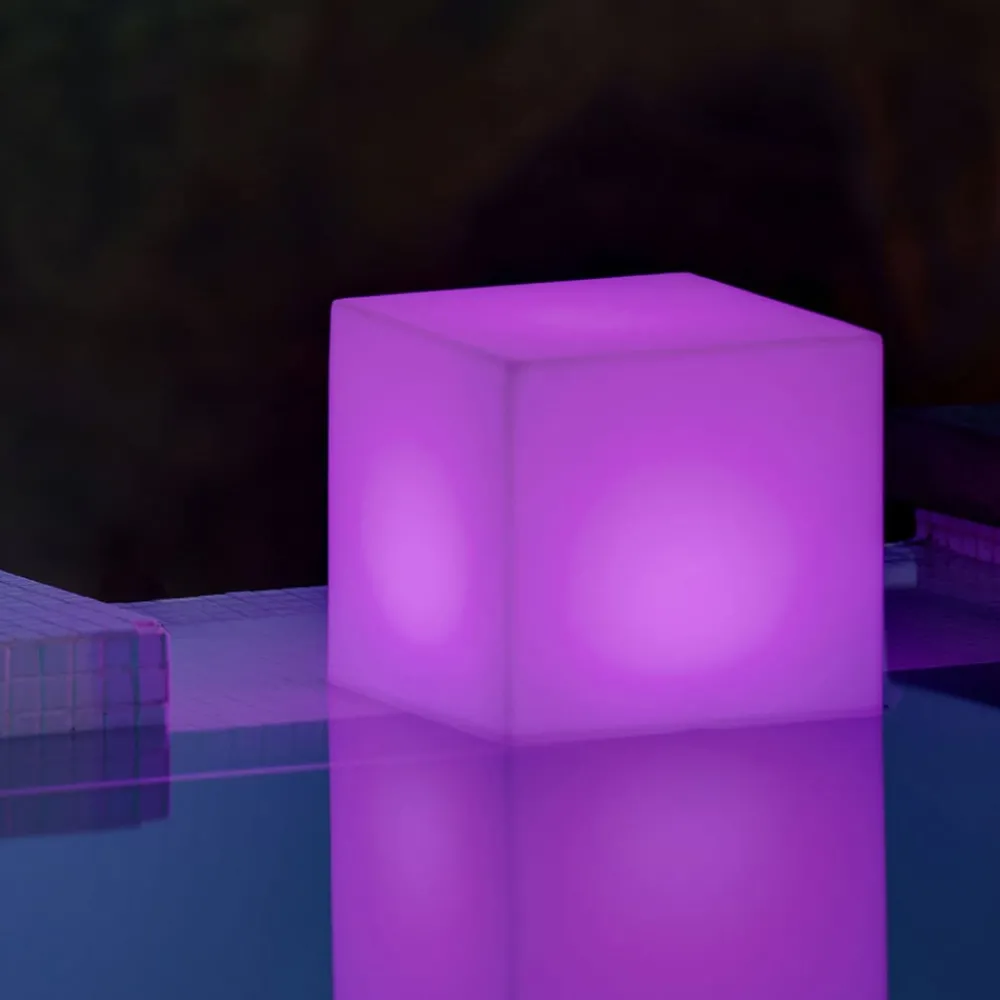 Newgarden Terrassebelysning > solcellelampe Cuby cube, højde 32 cm