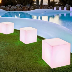 Newgarden Dekorationsbelysning|Solcellelamper > solcellelampe Cuby cube, højde 53 cm