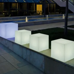 Dekorationsbelysning|Solcellelamper ^ Newgarden solcellelampe Cuby cube, højde 43 cm