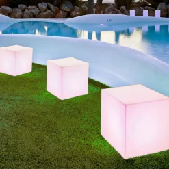 Dekorationsbelysning|Solcellelamper ^ Newgarden solcellelampe Cuby cube, højde 43 cm