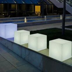 Newgarden Dekorationsbelysning|Solcellelamper > solcellelampe Cuby cube, højde 20 cm