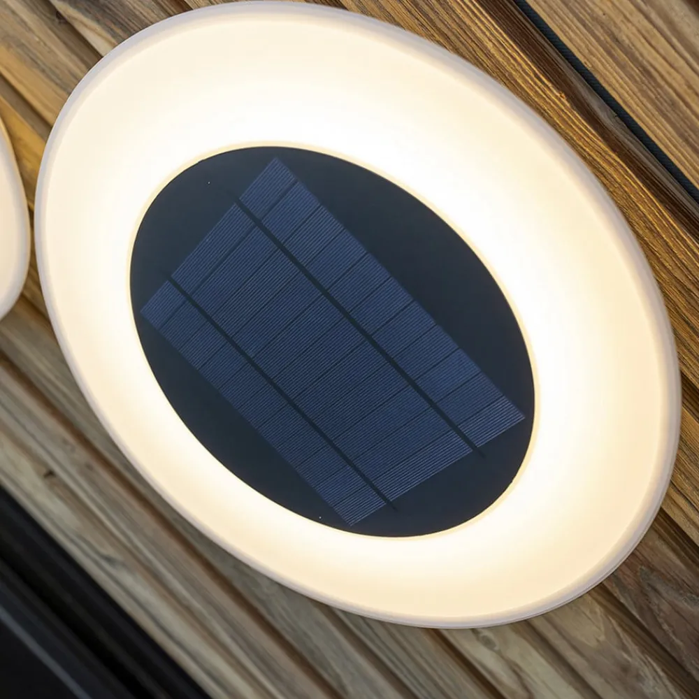 Newgarden Solcellelamper > Wally LED-solcellelampe til vægmontering, Ø 39 cm