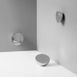 New Works Møbel Og Interiør > Bordsspejl Aura, Ø 13 cm, stål, poleret