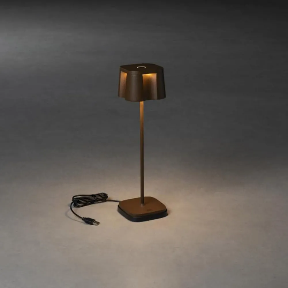 Konstsmide Dekorationsbelysning > Nice LED-dekorationslampe, USB-ladeport, rust