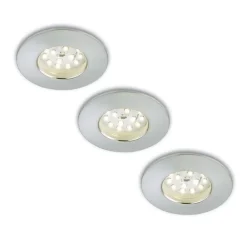 Briloner Loftlamper|Indbygningsspots > Nikas IP44 LED indbygningsspot, alu, 3 stk.