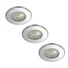 Briloner Loftlamper|Indbygningsspots > Nikas IP44 LED indbygningsspot, krom, 3 stk.