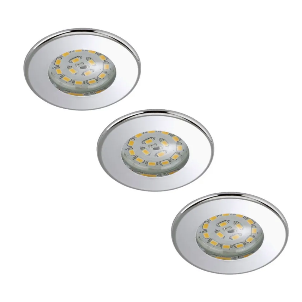 Briloner Loftlamper|Indbygningsspots > Nikas IP44 LED indbygningsspot, krom, 3 stk.