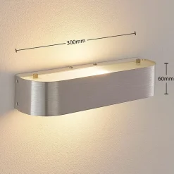 Væglamper|Væglamper ^ Lindby Nika væglampe med fatning, aluminium