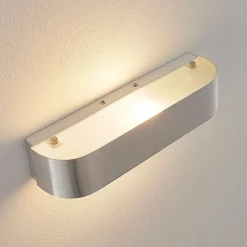 Væglamper|Væglamper ^ Lindby Nika væglampe med fatning, aluminium