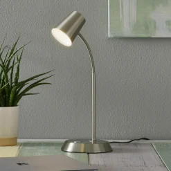 Arbejdsrum/Kontor|Bordlamper ^ Trio Lighting Nikkelfarvet LED bordlampe Narcos