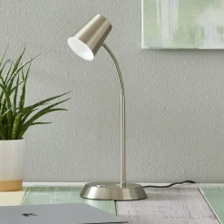 Arbejdsrum/Kontor|Bordlamper ^ Trio Lighting Nikkelfarvet LED bordlampe Narcos