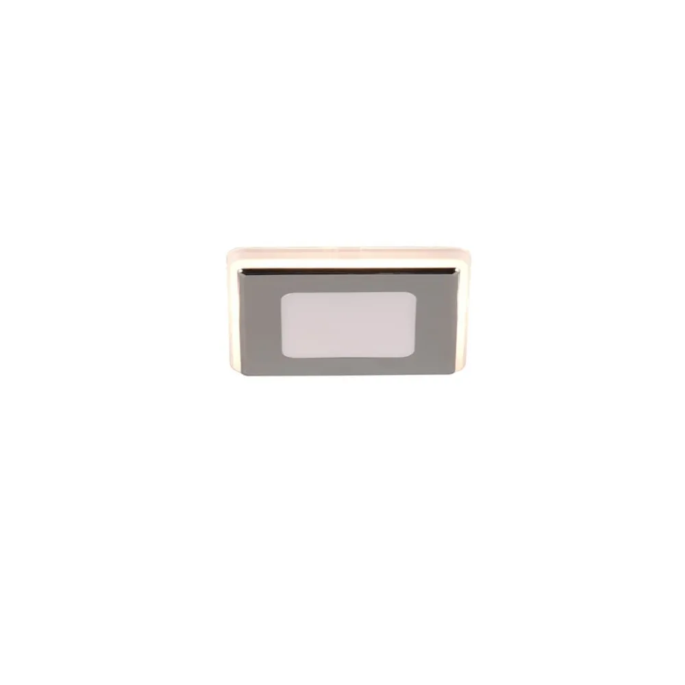 Loftlamper|Indbygningsspots ^ Trio Lighting Nimbus LED-lampe IP44 8,5x8,5cm 830 krom