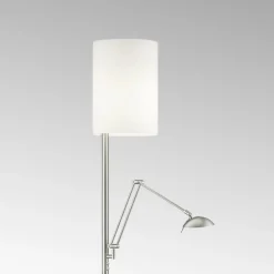 Knapstein Gulvlamper > Nola LED-gulvlampe mat nikkel
