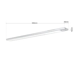 ORION Underskabsbelysning > Norman LED-underskabsbelysning, sølvfarvet, genopladeligt batteri, sensor,