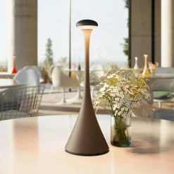Sigor Dekorationsbelysning > Nudrop LED-bordlampe, batteri, IP54, grafitgrå
