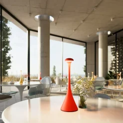 Sigor Dekorationsbelysning > Nudrop LED-bordlampe, batteri, IP54, ildrød