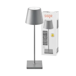 Sigor Dekorationsbelysning|Terrassebelysning > Nuindie LED genopladelig bordlampe, USB-C, grafit, IP54, dæmpbar