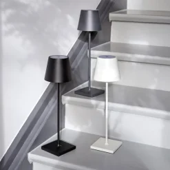 Sigor Dekorationsbelysning|Terrassebelysning > Nuindie LED genopladelig bordlampe, USB-C, grafit, IP54, dæmpbar
