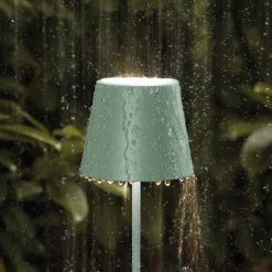 Dekorationsbelysning|Terrassebelysning ^ Sigor Nuindie LED genopladelig bordlampe, USB-C, salviegrøn, IP54, dæmpbar